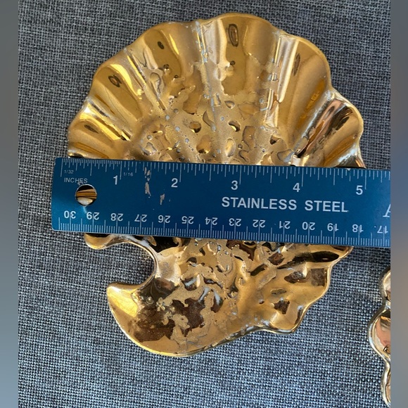 Dixon Art Studios | Weeping Gold | Pair of 2 Shell Dishes - Picture 10 of 12